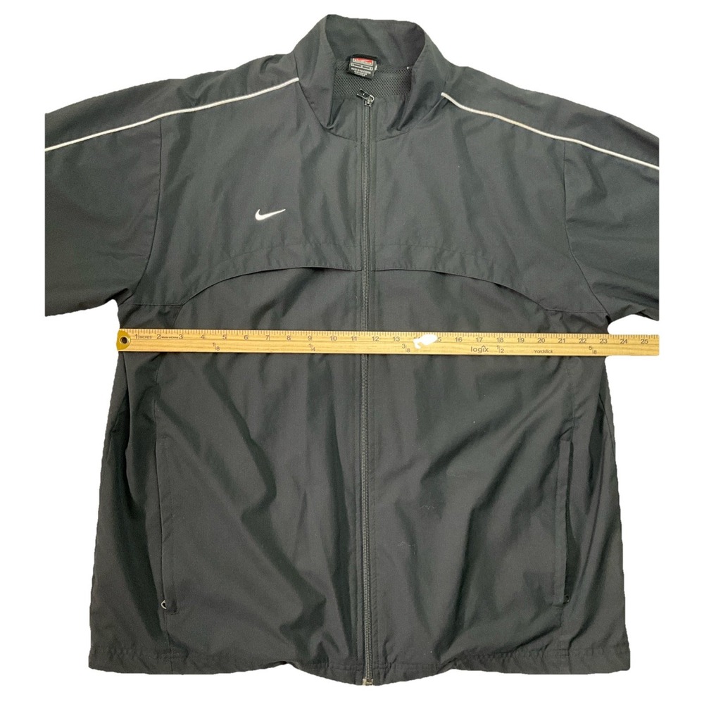 Nike Mens Black Zip Up Long Sleeve Windbreaker Jacket Size L - Picture 3 of 7